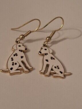 Vintage Avon Jewelry Costume Dalmation Earrings